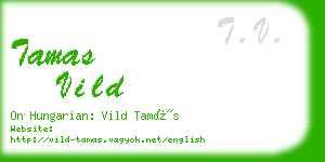 tamas vild business card